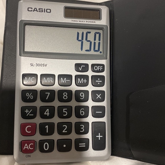 CASIO SMALL CALCULATOR WITH PLASTIC CASE - Picture 2 of 9